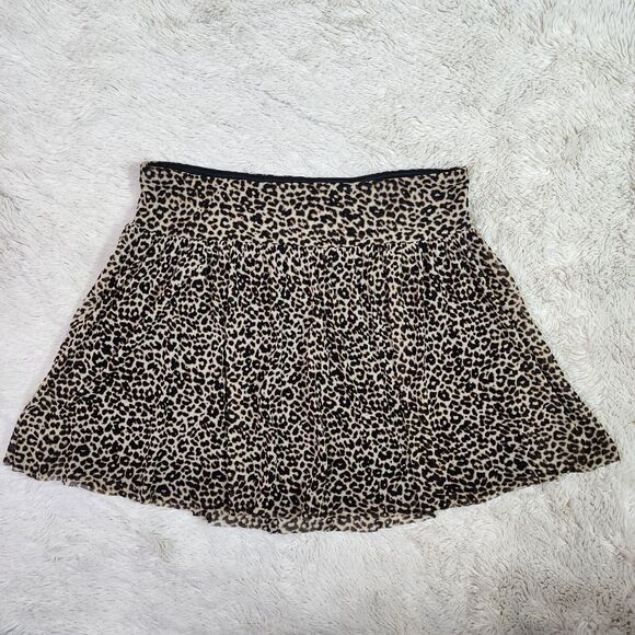 Express Womens Y2k Vintage Mini Skirt Mesh Animal Print Size Small Stretch - Picture 2 of 6
